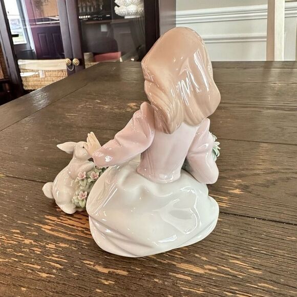 LLADRO Forestland Encounter Girl with‎ Bunny Friend Vintage 2002 NEW - Picture 4 of 9